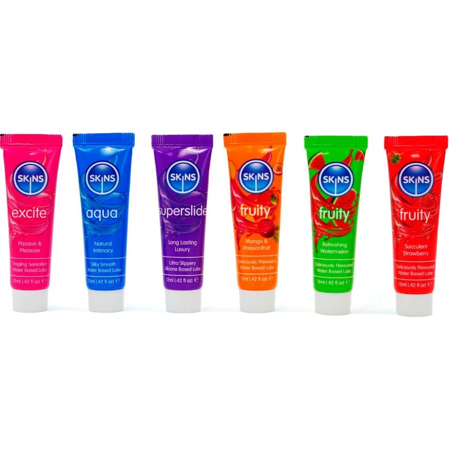SKINS - VITAL & FRUITY LUBES KIT GLIDMEDEL 6 x 12 ML