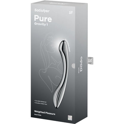 SATISFYER - PURE GRAVITY 1 DUBBELSIDIG DILDO I ROSTFRITT STÅL