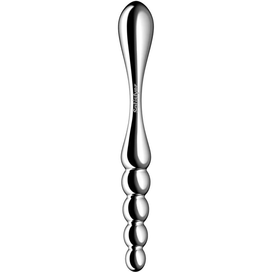 SATISFYER - STAR FORCE 1 DILDO I ROSTFRITT STÅL MED DUBBLA ÄNDAR