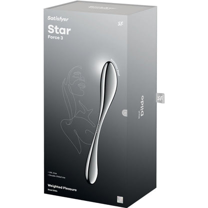 SATISFYER – STAR FORCE 3 DUBBELÄNDAD DILDO I ROSTFRITT STÅL