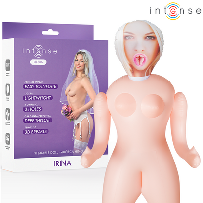 INTENSE DOLLS - UPPBLÅSBAR DOCKA IRINA MED TRE ÖPPNINGAR