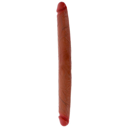 GET REAL – DUBBELÄNDAD SILIKONDILDO KARAMELL 40 CM