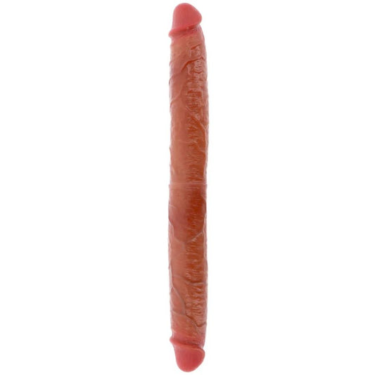 GET REAL - DUBBELÄNDAD SILIKONDILDO KARAMELL 46 CM