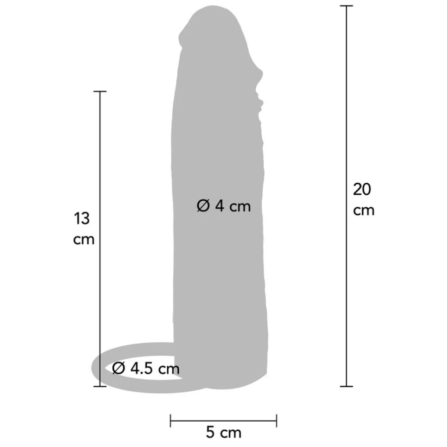 GET REAL - HYDRERAD HUD SILIKON PENIS SLEEVE KARAMELL 20 CM