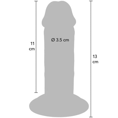 GET REAL - DELUXE THICK DOUBLE-DENSITY TPE DONG 13 CM