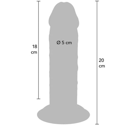 GET REAL - LYXIG TJOCK DUBBELDENSITET TPE DONG 20 CM