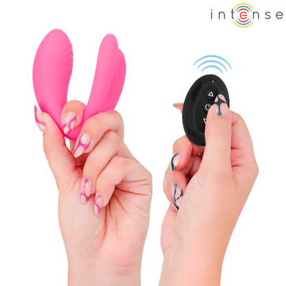 INTENSE - JULIA DUBBEL VIBRATOR KLÄM STIMULATOR FJÄRRKONTROLL