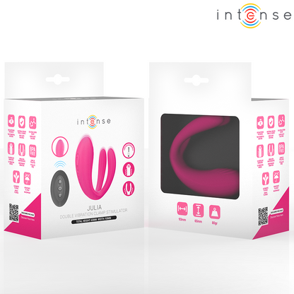 INTENSE - JULIA DUBBEL VIBRATOR KLÄM STIMULATOR FJÄRRKONTROLL