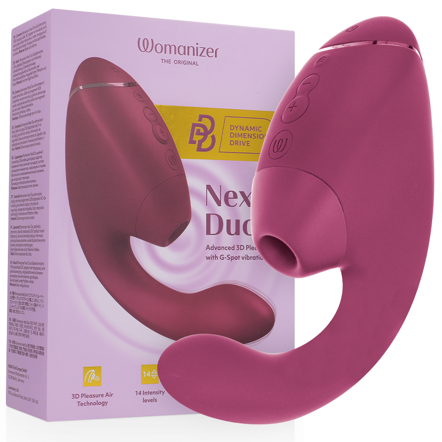 WOMANIZER - DUO NEXT DUAL KLITORIS- OCH G-PUNKTSTIMULATOR DUSKY PINK