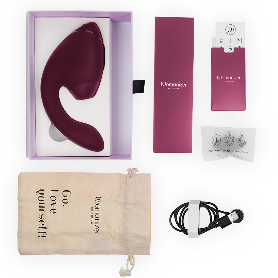 WOMANIZER - DUO NEXT DUAL KLITORIS- OCH G-PUNKTSTIMULATOR DUSKY PINK