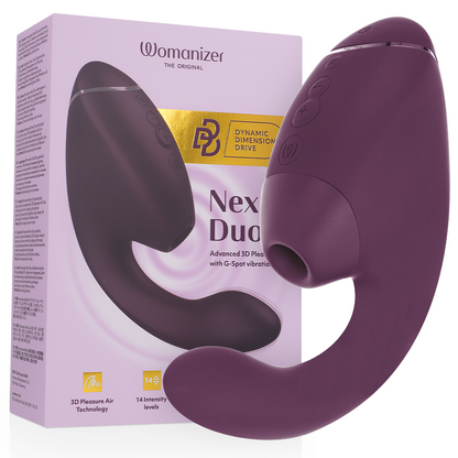 WOMANIZER - DUO NEXT DUAL KLITORIS- & G-PUNKTSSTIMULATOR MÖRK LILA