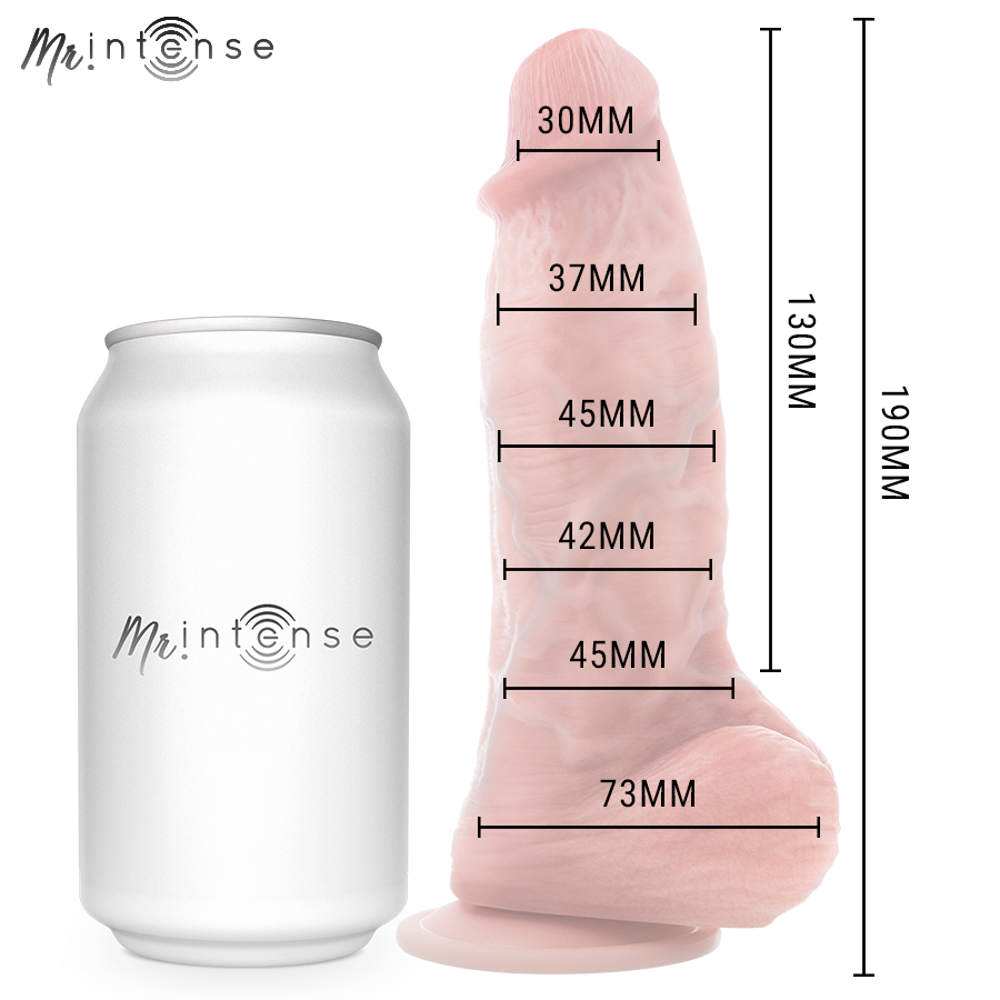 MR INTENSE - SMALL SPENCER SILICONE DILDO 19 CM -Ø- 4.5 CM
