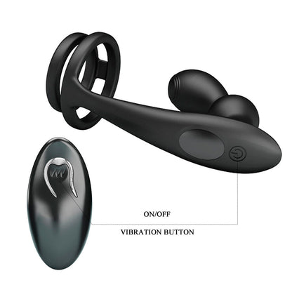 MR PLAY - VIBRERANDE ANALPLUGG MED PENISRING FJÄRRKONTROLL