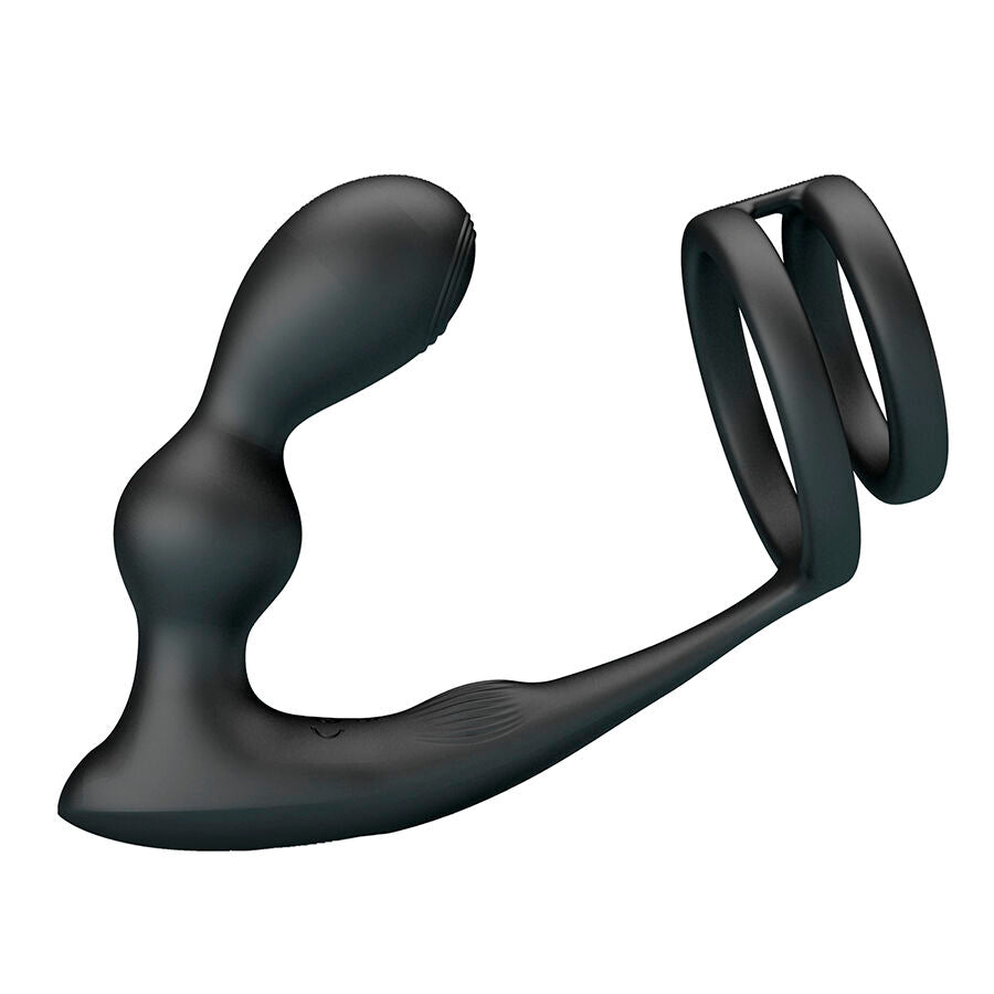 MR PLAY - VIBRERANDE ANALPLUGG MED PENISRING FJÄRRKONTROLL