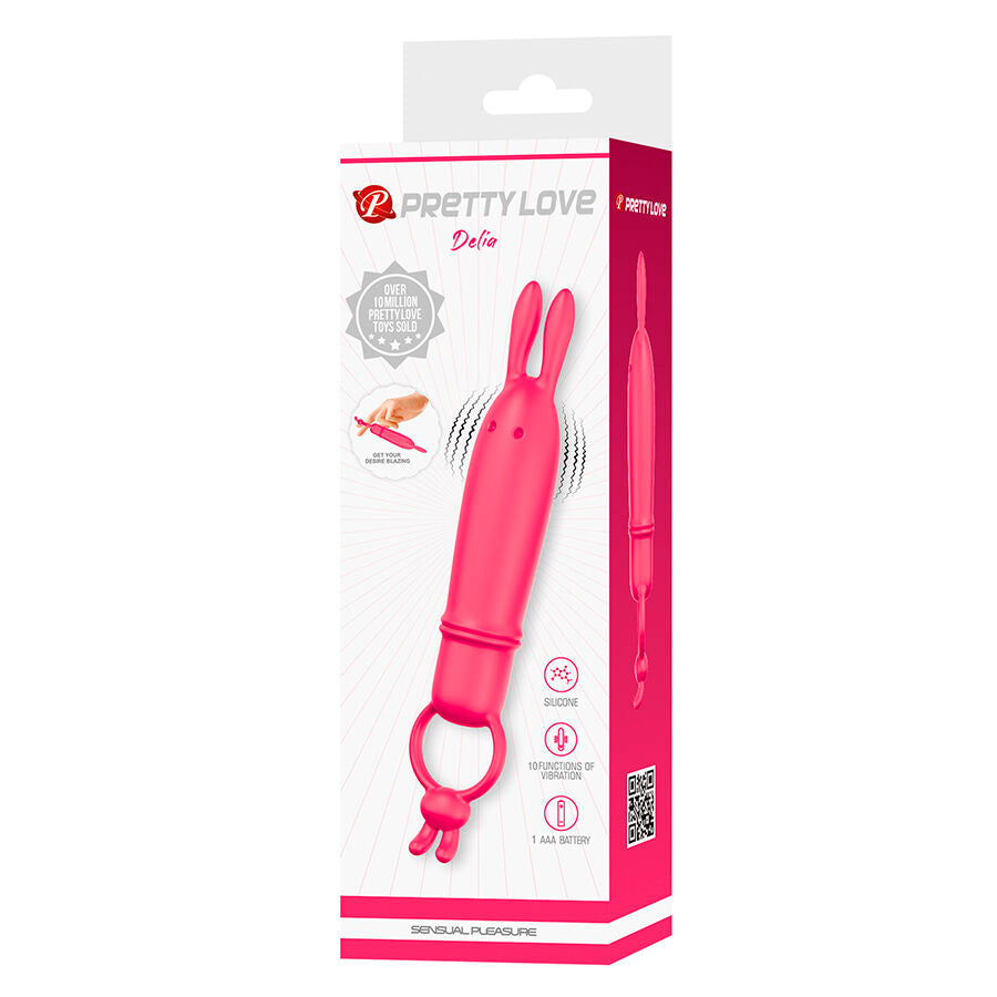 PRETTY LOVE - DELIA KANINVIBRATOR MED MOTSTÅNDSRING