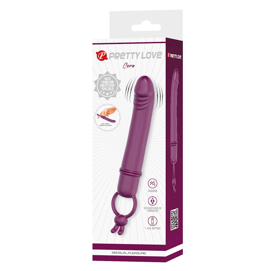 PRETTY LOVE - CORA VIBRATOR PENISFORMAD MED MOTSTÅNDSRING
