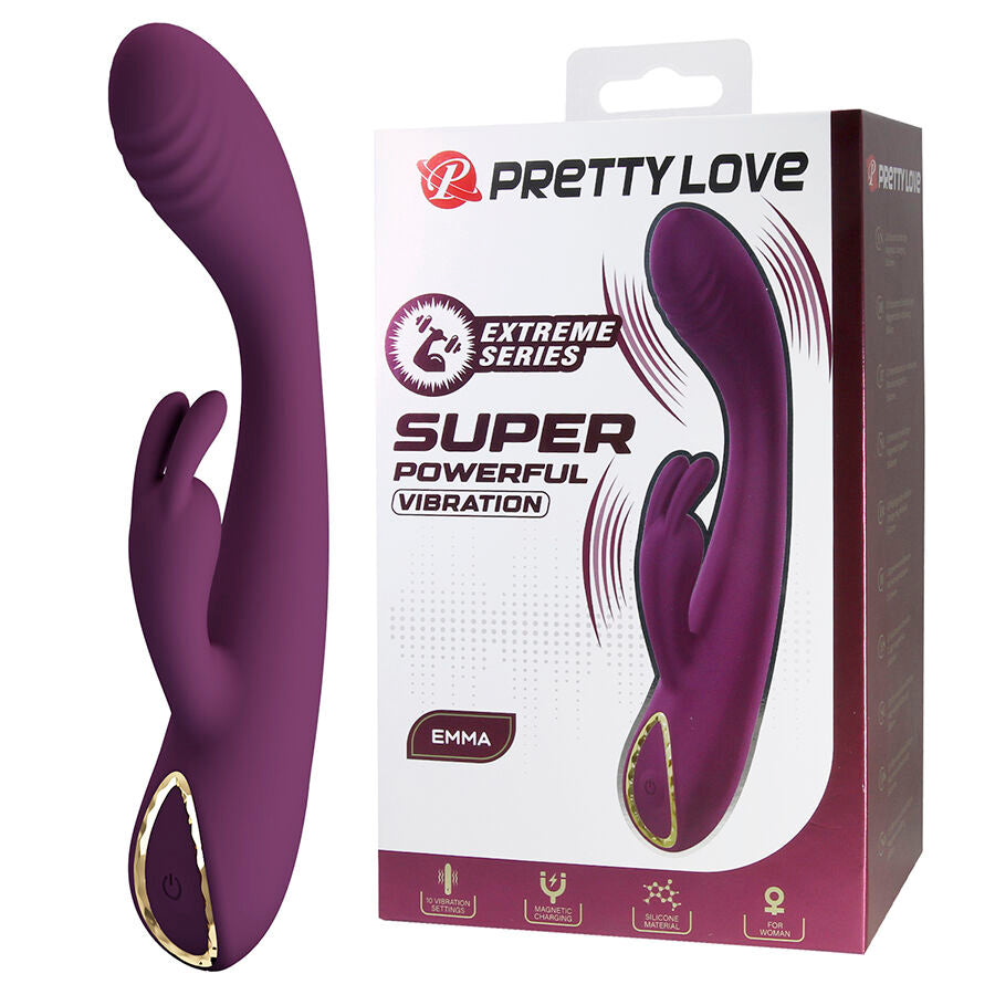PRETTY LOVE - EMMA RABBIT LILA VIBRATOR MED STIMULATOR