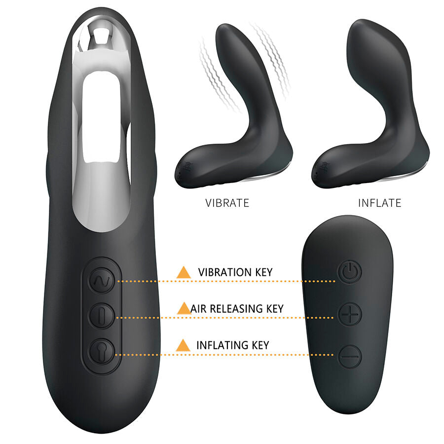 MR PLAY - PROSTATAMASSÖR MED VIBRATION OCH FJÄRRKONTROLL