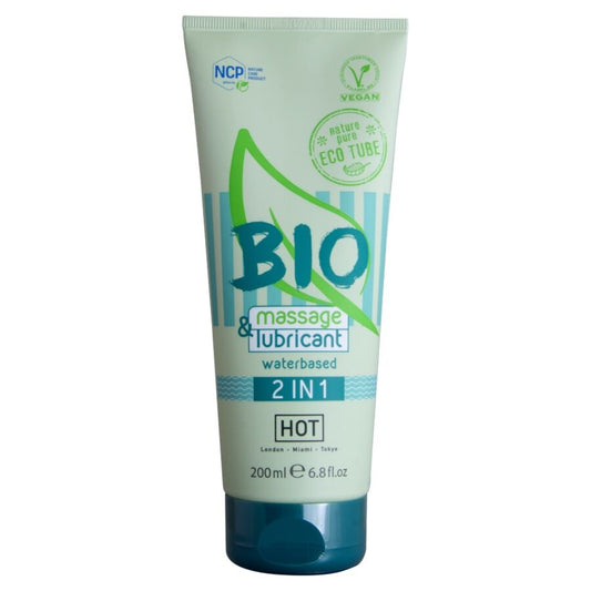 HOT – BIO MASSAGE & GLIDMEDEL VATTENBASERAD 2 I 1 200 ML