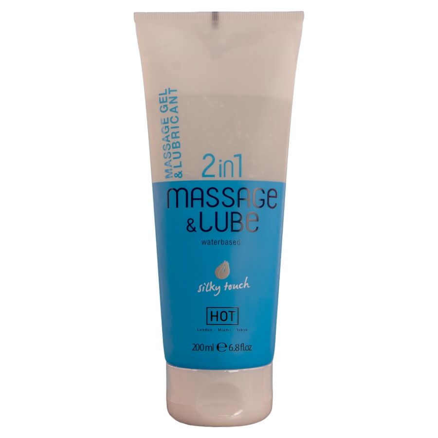 HOT - MASSAGE- & GLIDMEDEL 2IN1 SILKY TOUCH 200 ML