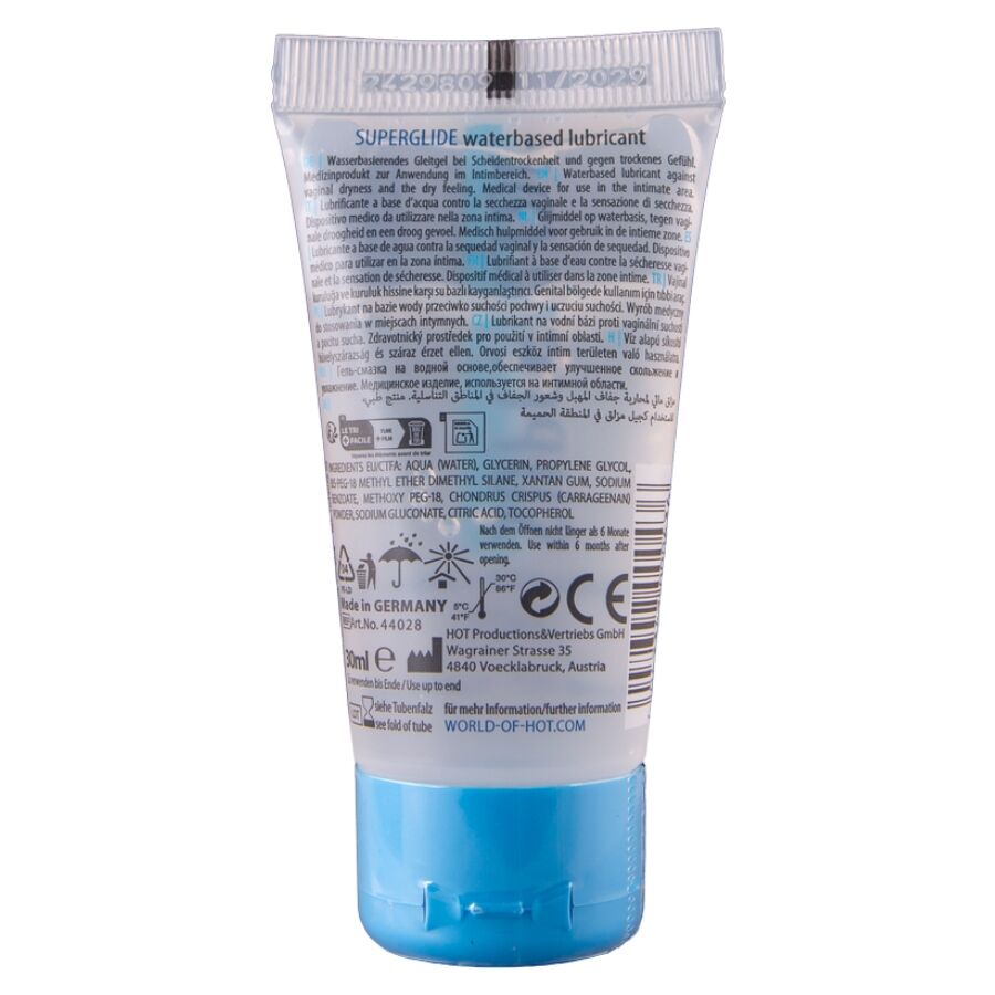 HOT - SUPERGLIDE LIQUID PLEASURE VATTENBASERAT GLIDMEDEL 30 ML