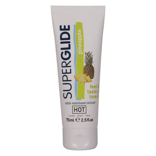 HET – SUPERGLIDE ÄTBAR LUBRIKANT VATTENBASERAD ANANAS 75 ML