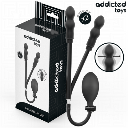 ADDICTED TOYS - UPPBLÅSBAR DUBBEL ANALPROPP MODELL 1