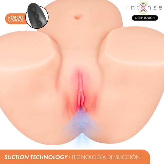 INTENSE DEEP TOUCH - GINGER VAGINAL MASTURBATOR MED SUGFUNKTION, VÄRME, VIBRATION OCH RÖSTEFFEKTER MED FJÄRRKONTROLL 5.3 KG