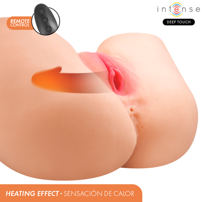 INTENS DJUP BERÖRING - JULIA VAGINAL MASTURBATOR MED SUG, VÄRME, VIBRATION OCH RÖSTEFFEKTER MED FJÄRRKONTROLL 9 KG