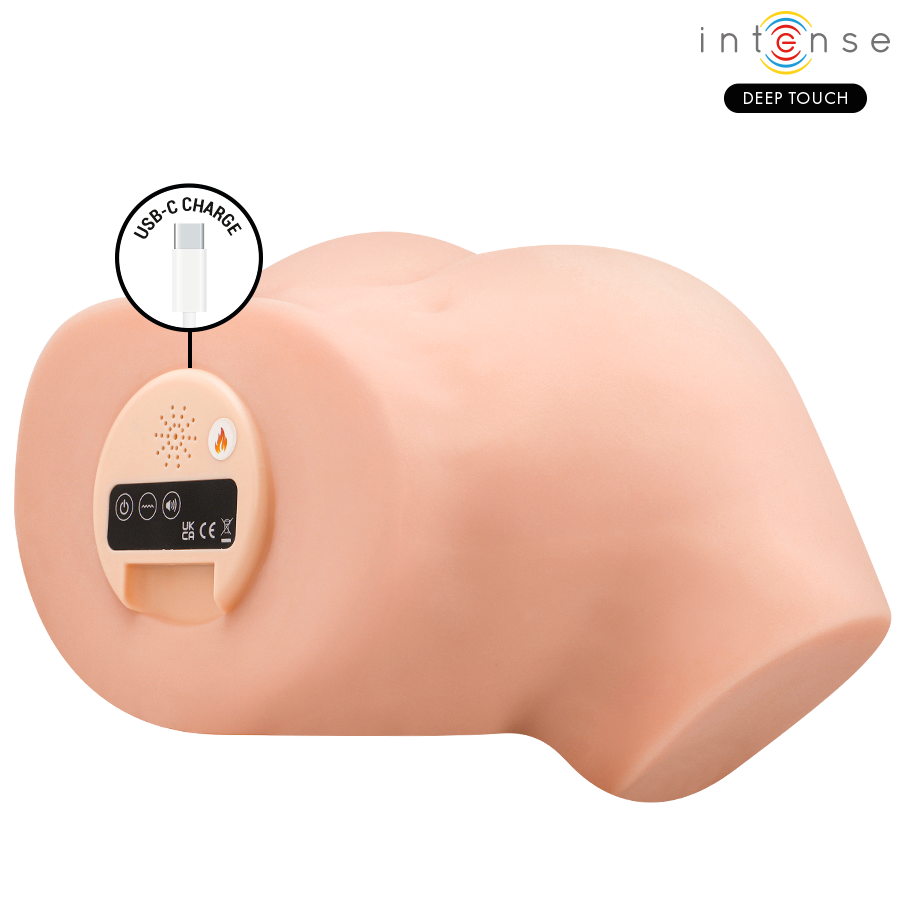 INTENSIV DJUP BERÖRING - NICOLE VAGINALMASTURBATOR MED SUGFUNKTION, VÄRME, VIBRATION OCH RÖSTEFFEKTER MED FJÄRRKONTROLL 5,3 KG