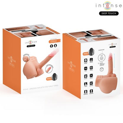 INTENS DJUP STIMULANS - RICHIETORSO MED ANALÖPPNING OCH REALISTISK DILDO MED SKJUTFUNKTION OCH VIBRATION FJÄRRKONTROLL 4,7 KG