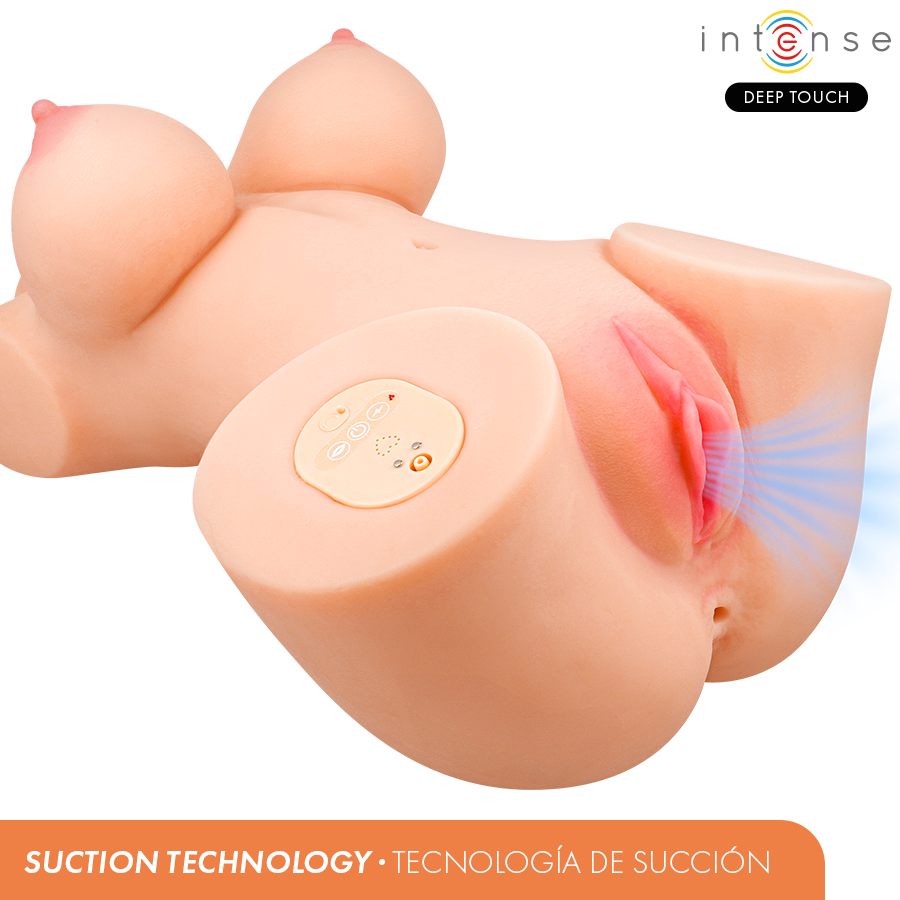 INTENSIV DJUP BERÖRING - VERO TORSO VAGINA MED SUG, VÄRME, VIBRATION OCH RÖSTEFFEKTER L 5.5 KG