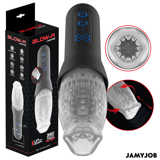 JAMYJOB - BLOW-R MASTURBATOR MED STÖTANDE OCH ROERANDE RÖRELSER