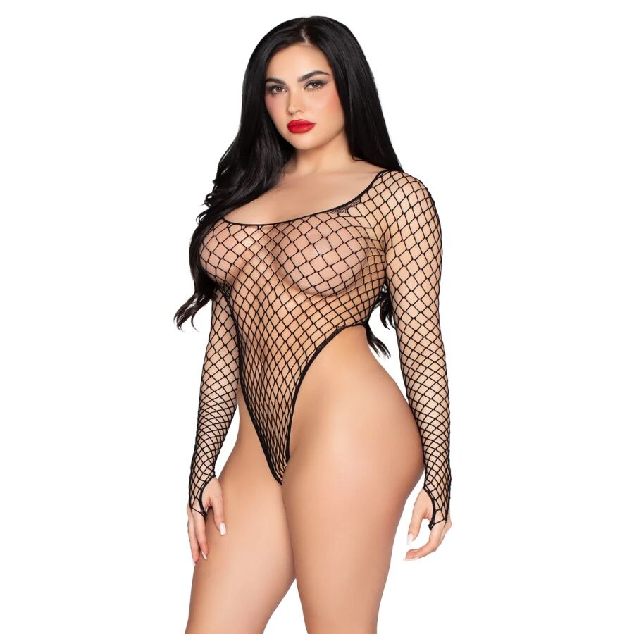 LEG AVENUE - 89377 HIGH-CUT INDUSTRIAL NÄT BODY BLACK - ONE SIZE