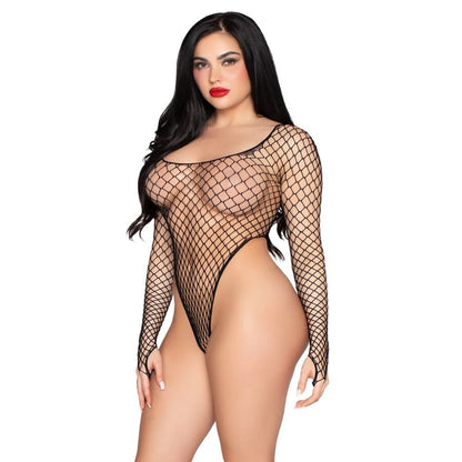 LEG AVENUE - 89377 HIGH-CUT INDUSTRIAL NÄT BODY BLACK - ONE SIZE