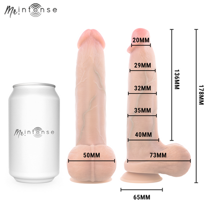 MR INTENSE - BRUCE S SILIKONDILDO MED TESTIKLAR 17,8 CM -Ø- 4 CM