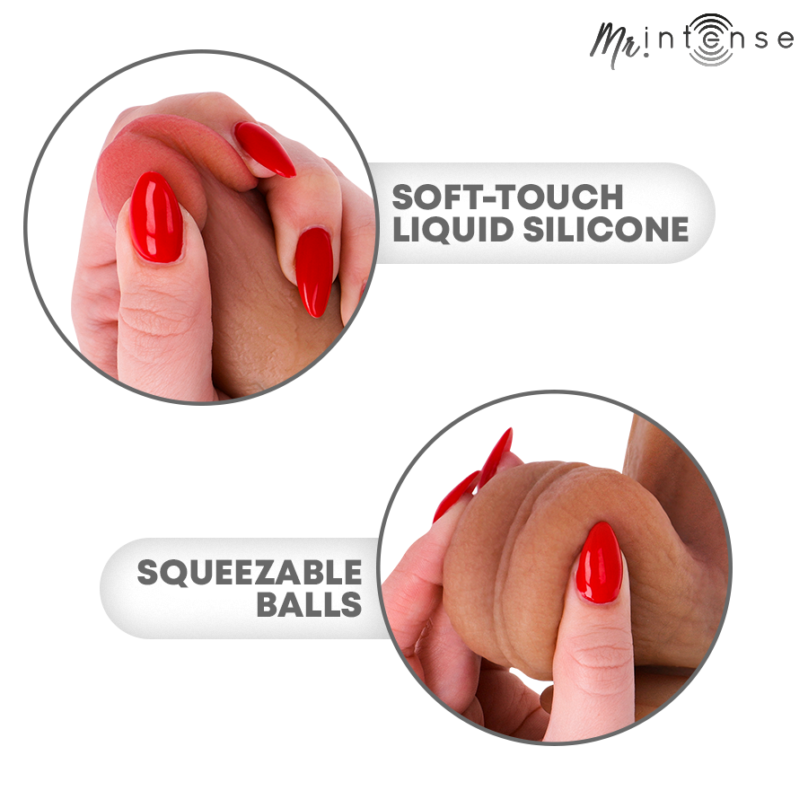 MR INTENSE - BRUCE S SILIKONDILDO MED TESTIKLAR 17,8 CM -Ø- 4 CM