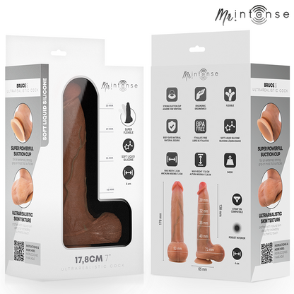 MR INTENSE - BRUCE S SILIKONDILDO MED TESTIKLAR 17,8 CM -Ø- 4 CM
