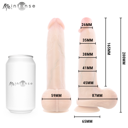 MR INTENSE - BRUCE M SILICONE DILDO WITH TESTICLES 20 CM -Ø- 4.5 CM