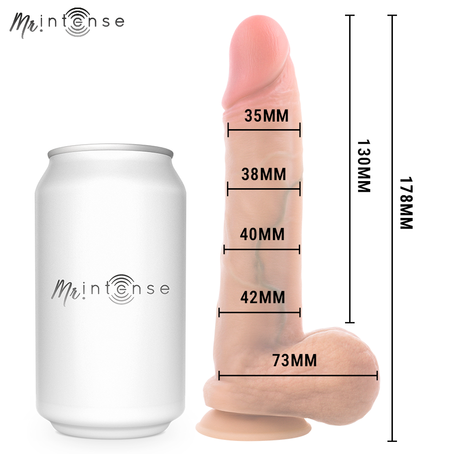MR INTENSE – GARYS ULTRAREALISTISKA SILIKONPENIS MED TESTIKLAR 17,8 CM – Ø – 4,2 CM