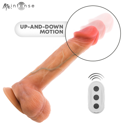 MR INTENSE - LOGAN VIBRATOR DILDO SILIKON MED VÄRMEEFFEKT OCH FJÄRRKONTROLL 20 CM -Ø- 4,1 CM