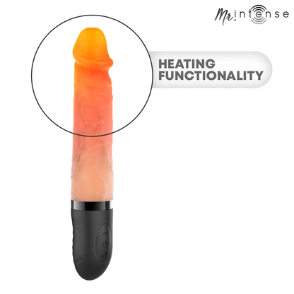 MR INTENSE - JEAN UP&DOWN VIBRATOR SILIKON MED VÄRMEEFFEKT 24 CM -Ø- 3,8 CM