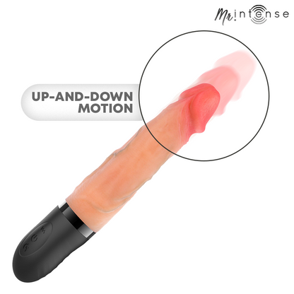MR INTENSE - JEAN UP&DOWN VIBRATOR SILIKON MED VÄRMEEFFEKT 24 CM -Ø- 3,8 CM