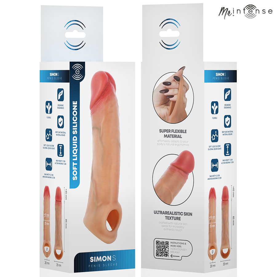 MR INTENSE - SIMON S SILIKON PENISFÖRLÄNGARE 13 CM -Ø- 4 CM