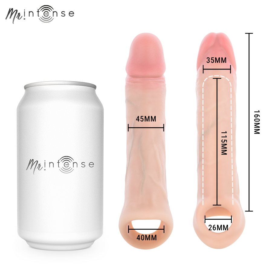 MR INTENSE - ARNOLD L VIBRATOR PENISHYLSA I SILIKON MED FJÄRRKONTROLL 16 CM -Ø- 4.5 CM