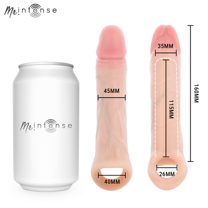 MR INTENSE - ARNOLD L VIBRATOR PENISHYLSA I SILIKON MED FJÄRRKONTROLL 16 CM -Ø- 4.5 CM