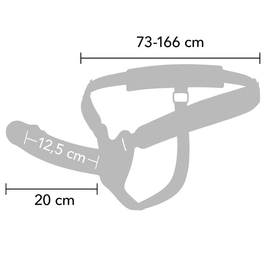 HIDDEN DESIRE - INFERNO VIBRERANDE PENISHYLSKÖLJE STRAP-ON 20 CM