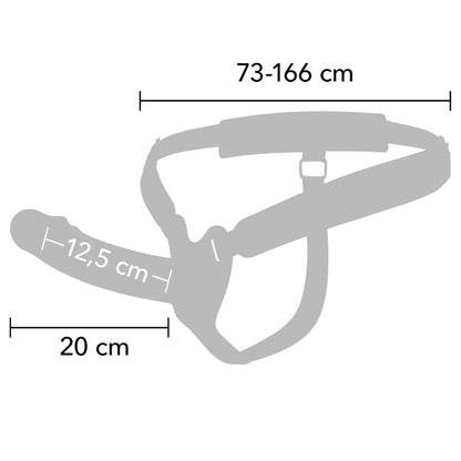 HIDDEN DESIRE - INFERNO VIBRERANDE PENISHYLSKÖLJE STRAP-ON 20 CM