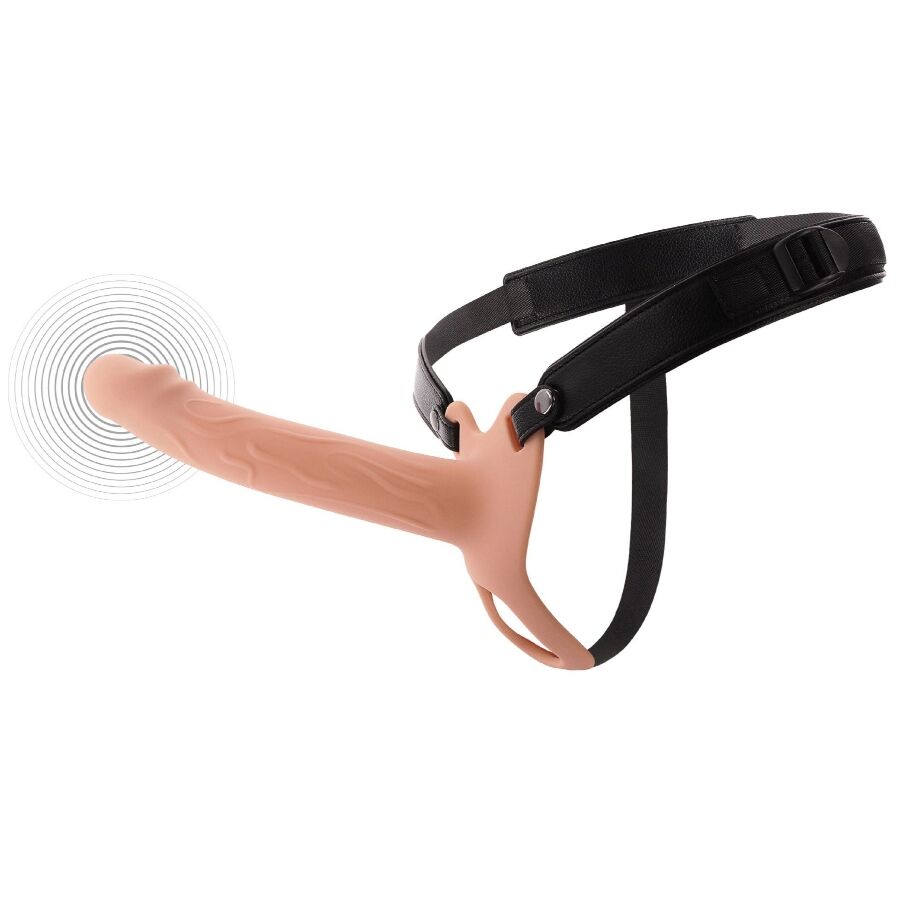 HIDDEN DESIRE - INFERNO VIBRERANDE PENISHYLSKÖLJE STRAP-ON 20 CM
