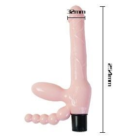 BAILE - TPR REPLÖS SELE MED VIBRATION OCH ANAL STIMULERING 25,4 CM